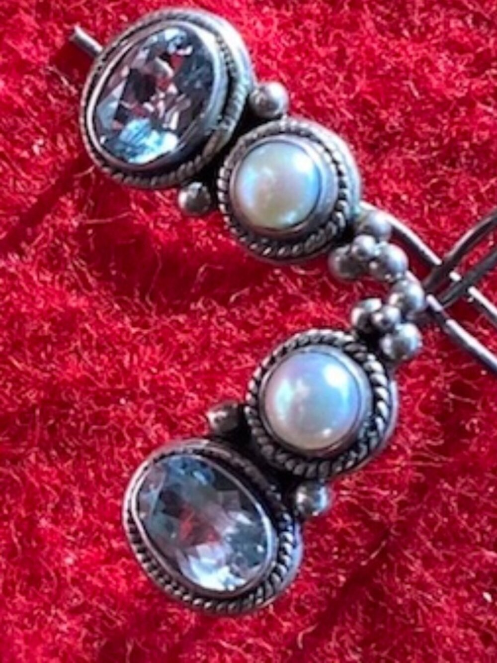 Vintage Sterling Silver Dangle Earrings